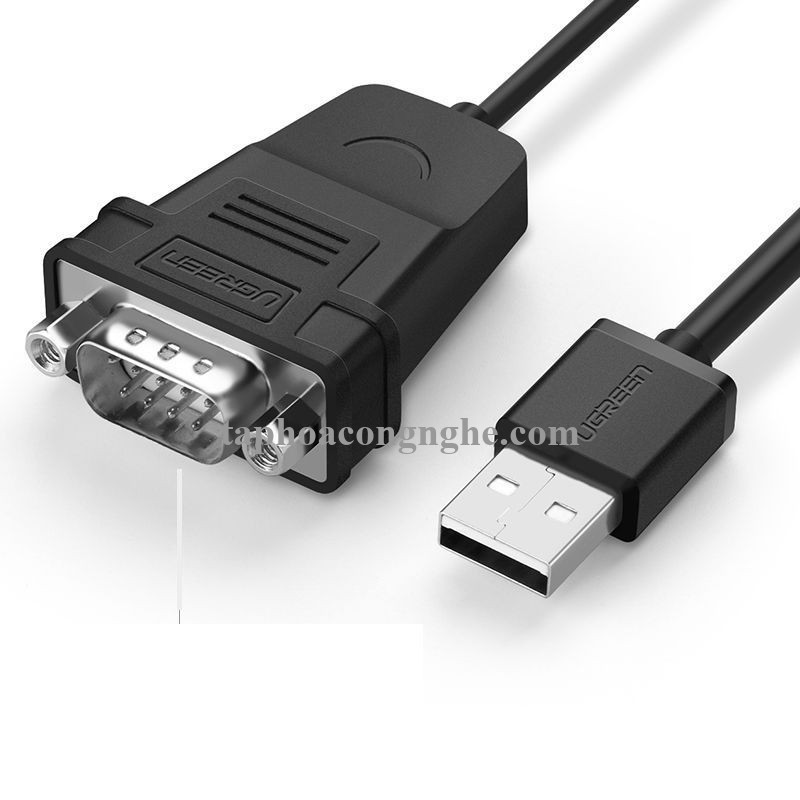 Ugreen 30988 0.5M màu đen USB 2.0 ra 9 chân DB9 RS 232 cổng đực CR104 30030988